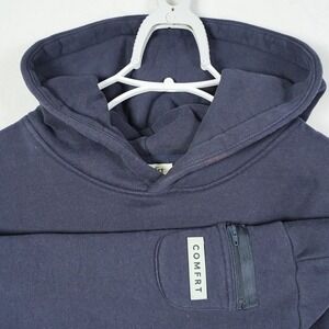Comfrt Mens Heavyweight Utility Hoodie Navy Blue Boxy Fit Size 2XL - READ